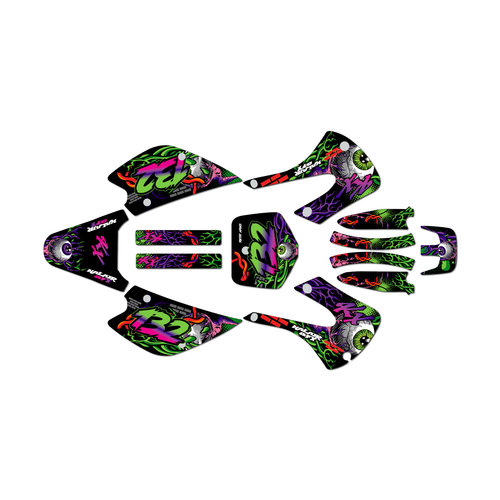 kawasaki kx85 graphics kit 2001-2013 core series purple