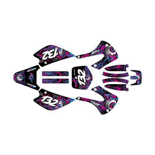 kawasaki kx85 graphics kit 2001-2013 core series magenta