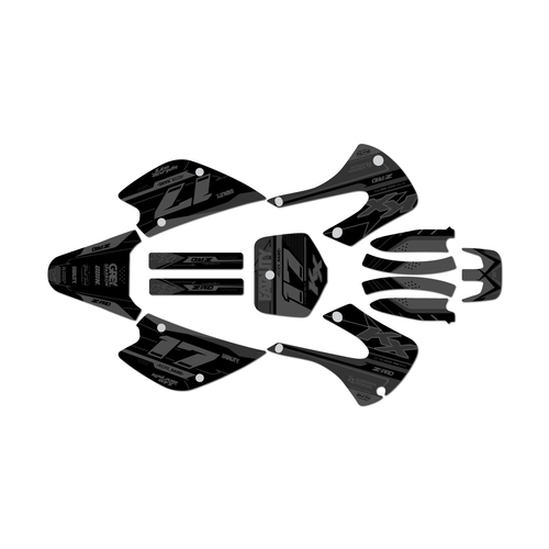 kawasaki kx100 graphics kit 2001-2013 axis series smoke