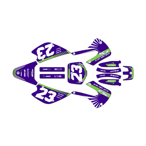 kawasaki kx85 graphics kit 2001-2013 fh series purple
