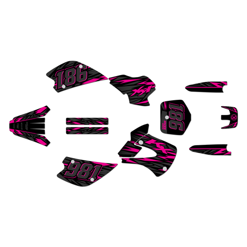 kawasaki kx80 graphics kit 1998-2004 twitch series magenta
