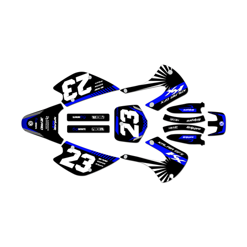 kawasaki kx100 graphics kit 2001-2013 fh series blue