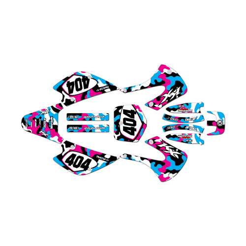 kawasaki kx100 graphics kit 2001-2013 invasion series pink