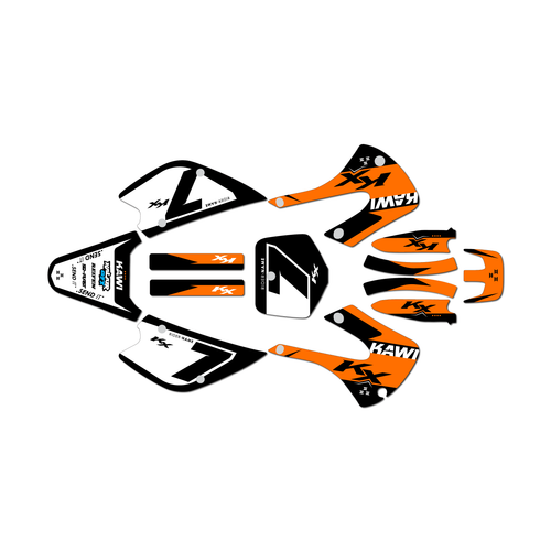 kawasaki kx85 graphics kit 2001-2013 legend series orange