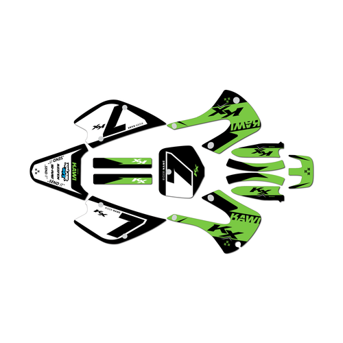 kawasaki kx100 graphics kit 2001-2013 legend series green