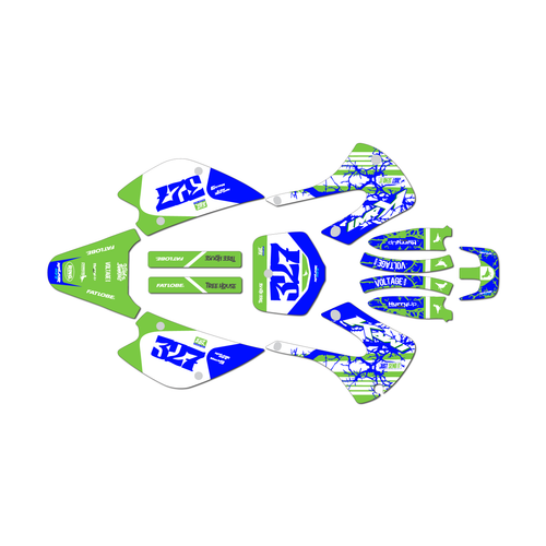 kawasaki kx85 graphics kit 2001-2013 rail series blue
