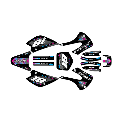 kawasaki kx85 graphics kit 2001-2013 rebel series cm