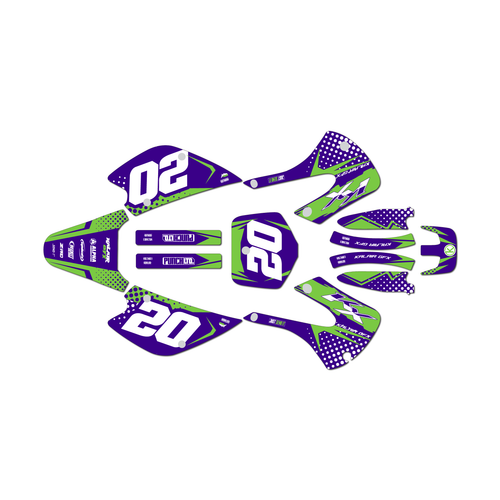 kawasaki kx85 graphics kit 2001-2013 spear series purple