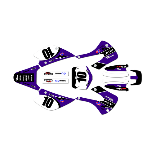 kawasaki kx100 graphics kit 2001-2013 speed series purple