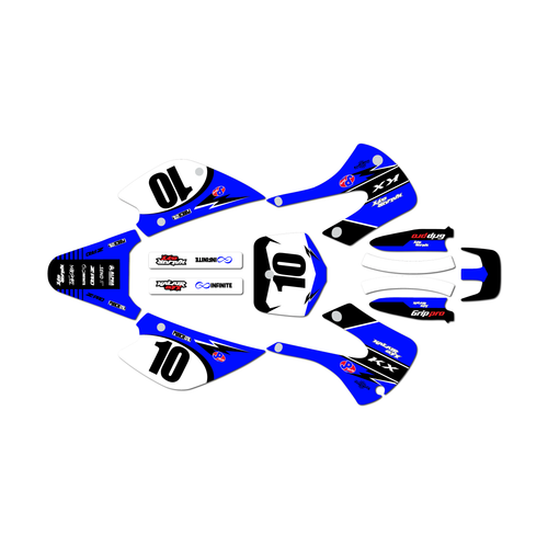 kawasaki kx100 graphics kit 2001-2013 speed series blue