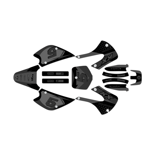 kawasaki kx85 graphics kit 2001-2013 turbo series smoke