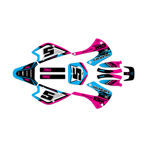 kawasaki kx100 graphics kit 2001-2013 venom series magenta