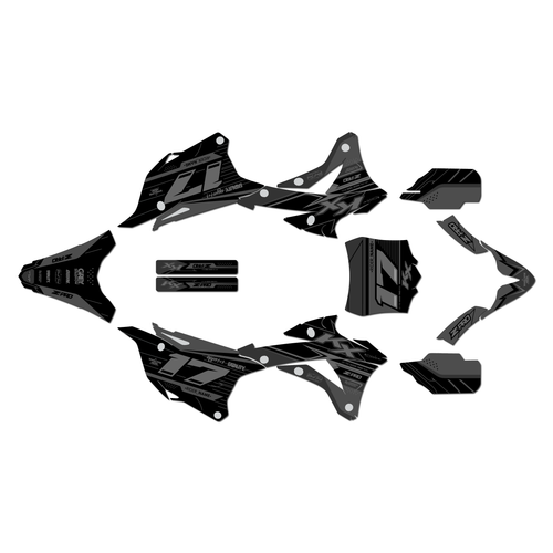 kawasaki kx85 graphics kit 2014-2021 axis series smoke