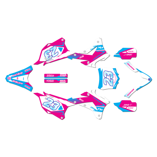 kawasaki kx85 graphics kit 2014-2021 evader series magenta