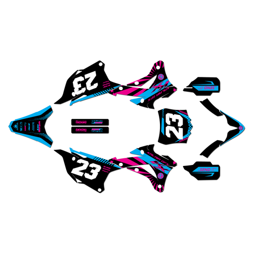 kawasaki kx100 graphics kit 2014-2021 fh series cm