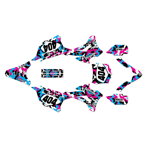 kawasaki kx85 graphics kit 2014-2021 invasion series magenta