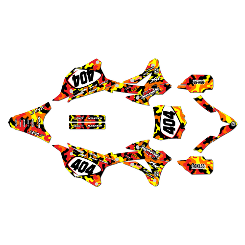 kawasaki kx85 graphics kit 2014-2021 invasion series red