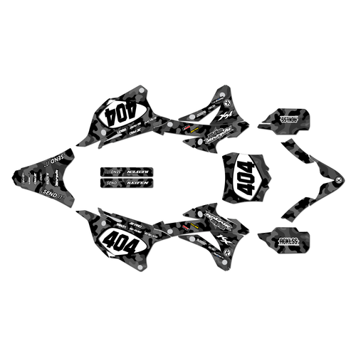 kawasaki kx85 graphics kit 2014-2021 invasion series smoke