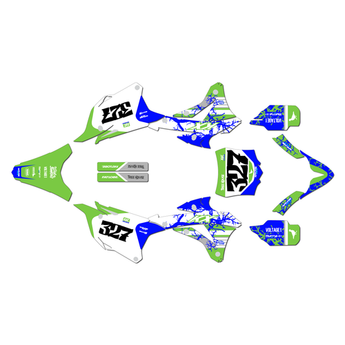 kawasaki kx85 graphics kit 2014-2021 rail series blue