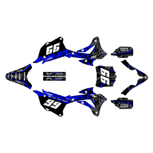 kawasaki kx85 graphics kit 2014-2021 revolt series blue