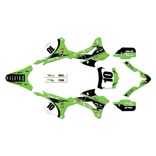 kawasaki kx85 graphics kit 2014-2021 speed series green