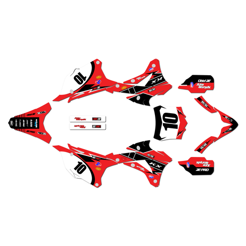 kawasaki kx100 graphics kit 2014-2021 speed series red