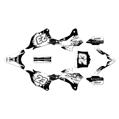 kawasaki kx85 graphics kit 2014-2021 splash series white