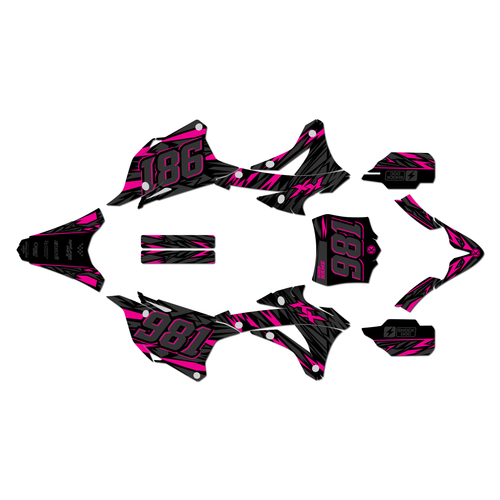 kawasaki kx85 graphics kit 2014-2021 twitch series magenta