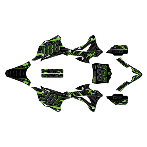 kawasaki kx100 graphics kit 2014-2021 twitch series green