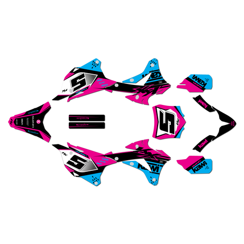 kawasaki kx85 graphics kit 2014-2021 venom series magenta