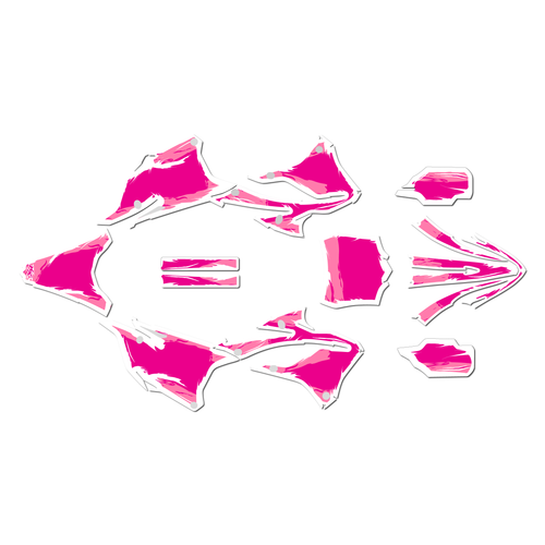 kawasaki kx85 graphics kit 2022-2025 ember series magenta-shift