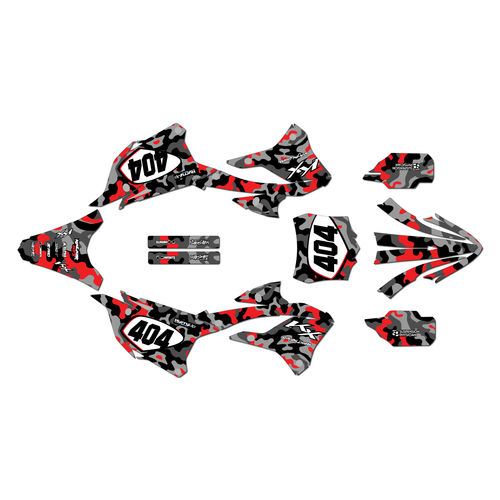 kawasaki kx85 graphics kit 2022-2025 invasion series red