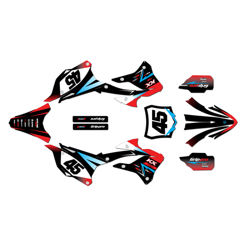 kawasaki kx112 graphics kit 2022-2025 division series red