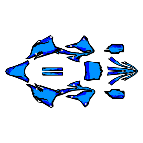 kawasaki kx112 graphics kit 2022-2025 ember series blue