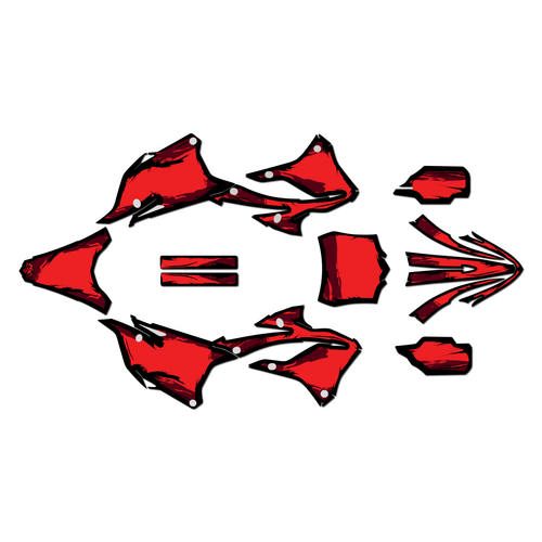 kawasaki kx112 graphics kit 2022-2025 ember series red-shift