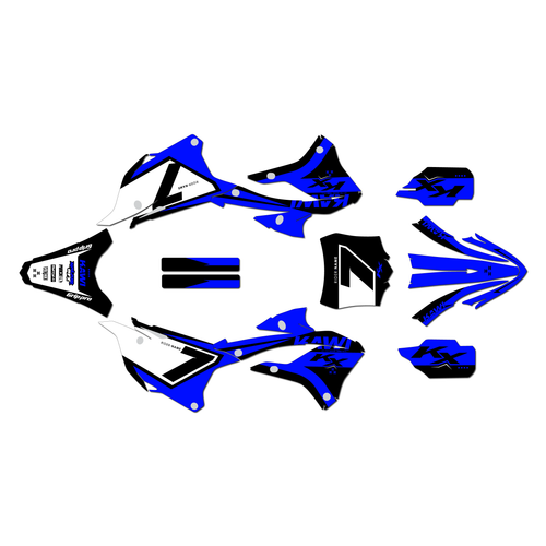 kawasaki kx85 graphics kit 2022-2025 legend series blue