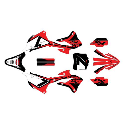 kawasaki kx85 graphics kit 2022-2025 legend series red