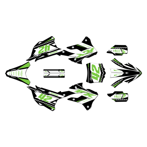 kawasaki kx85 graphics kit 2022-2025 lethal series green