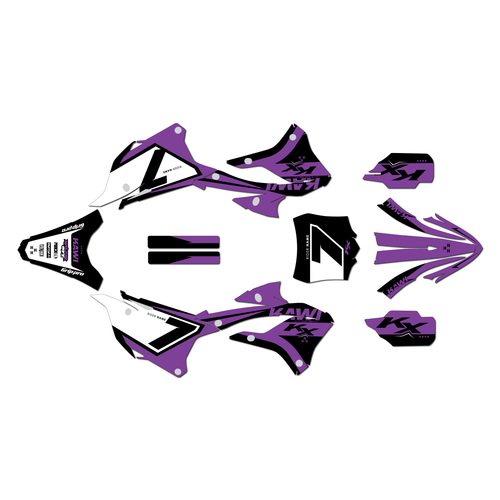 kawasaki kx112 graphics kit 2022-2025 legend series purple