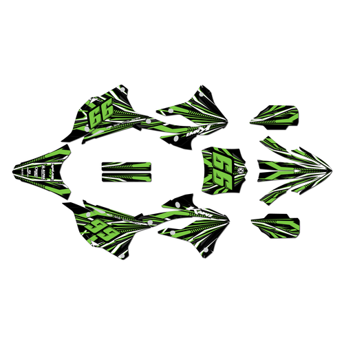 kawasaki kx85 graphics kit 2022-2025 prime series green