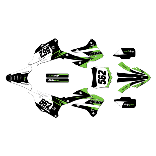 kawasaki kx85 graphics kit 2022-2025 quantum series green