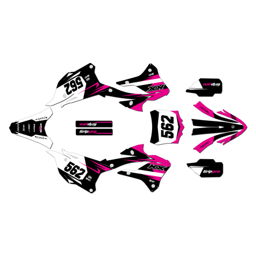 kawasaki kx85 graphics kit 2022-2025 quantum series magenta