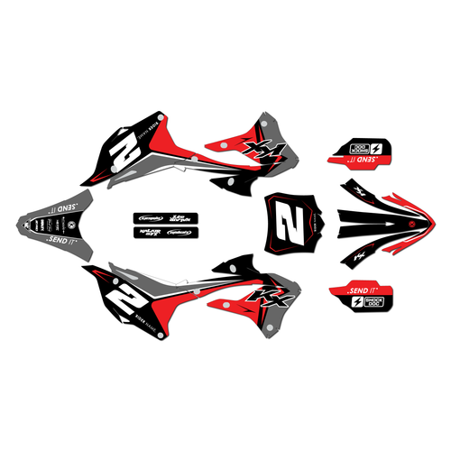 kawasaki kx112 graphics kit 2022-2025 lightning series red