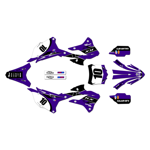 kawasaki kx85 graphics kit 2022-2025 speed series purple