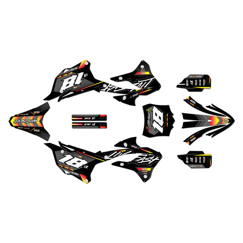 kawasaki kx112 graphics kit 2022-2025 rebel series red