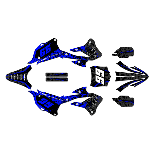 kawasaki kx112 graphics kit 2022-2025 revolt series blue