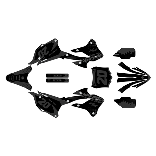 kawasaki kx112 graphics kit 2022-2025 spear series smoke