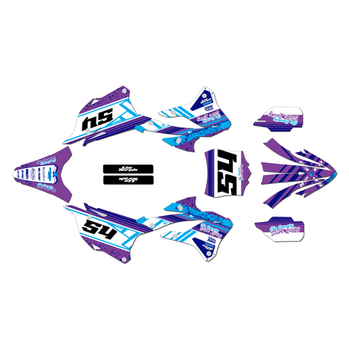 kawasaki kx112 graphics kit 2022-2025 split series purple