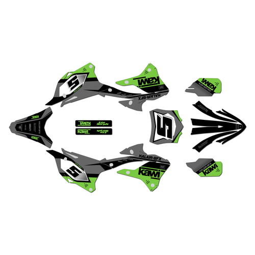 kawasaki kx112 graphics kit 2022-2025 venom series green