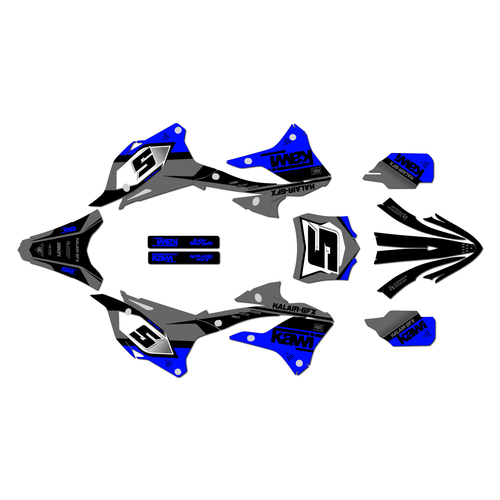 kawasaki kx112 graphics kit 2022-2025 venom series blue